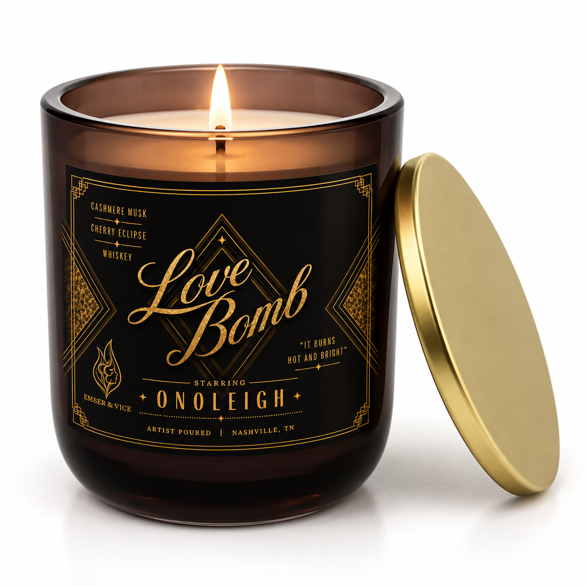 LOVE BOMB Candle – Ember & Vice x Onoleigh
